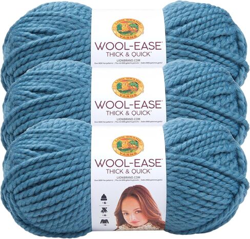 Lion Brand Yarn Woolease Thick & Quick Yarn, 1 Pack, Rapids in Kuwait