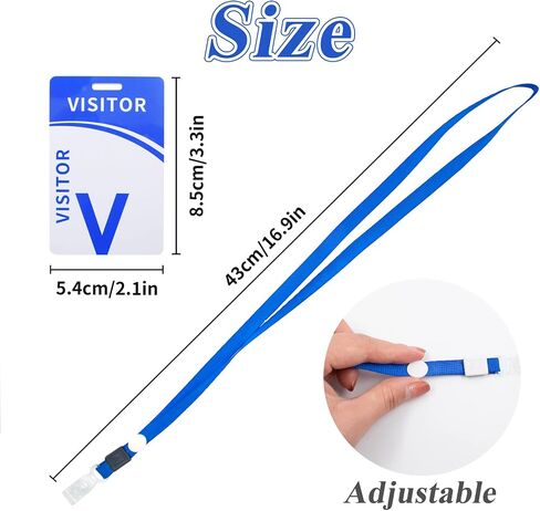 25pcs Volunteer Lanyard with PVC Plastic Card Pass, Volunteer Badges Volunteer Pass Lanyard Reusable Identified Pass Identification for Volunteers School Event Activity Pass in Kuwait