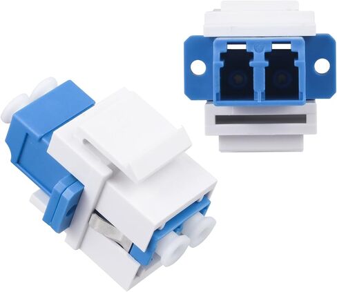Xunsomten-10pcs LC/UPC ألياف أوبتيك مقرنة Keystone Jack Modular لألواح التصحيح وألواح الجدران محول كابل الكابلات الألياف LC LC DuPlex in Kuwait