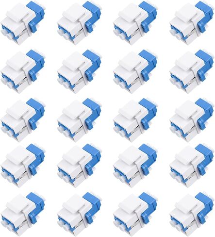 Xunsomten-10pcs LC/UPC ألياف أوبتيك مقرنة Keystone Jack Modular لألواح التصحيح وألواح الجدران محول كابل الكابلات الألياف LC LC DuPlex in Kuwait