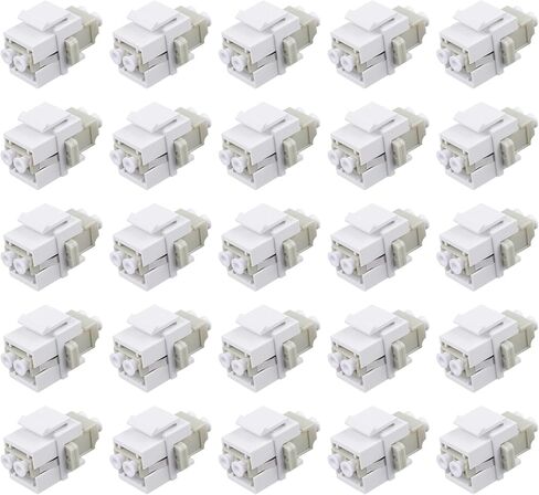 Xunsomten-10pcs LC/UPC ألياف أوبتيك مقرنة Keystone Jack Modular لألواح التصحيح وألواح الجدران محول كابل الكابلات الألياف LC LC DuPlex in Kuwait