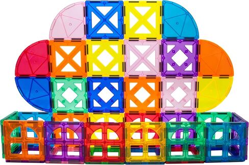 PicassoTiles UV Activated Color Changing Rocket Set Magnet Construction Toy Kit Engineering STEM Learning Playset Child Brain Development Stacking Blocks Playboard for All Ages 3 and Up PT31 in Kuwait