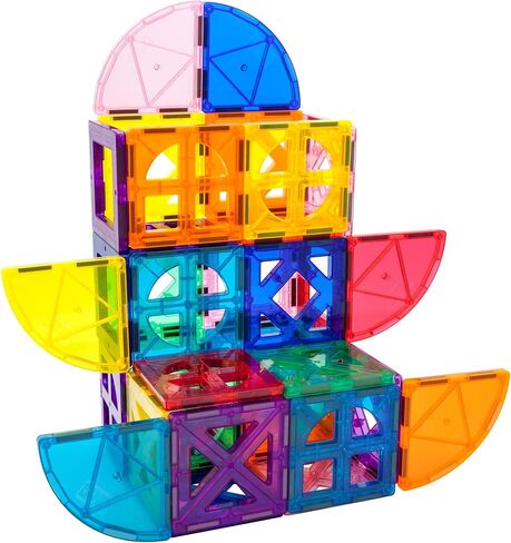 PicassoTiles UV Activated Color Changing Rocket Set Magnet Construction Toy Kit Engineering STEM Learning Playset Child Brain Development Stacking Blocks Playboard for All Ages 3 and Up PT31 in Kuwait