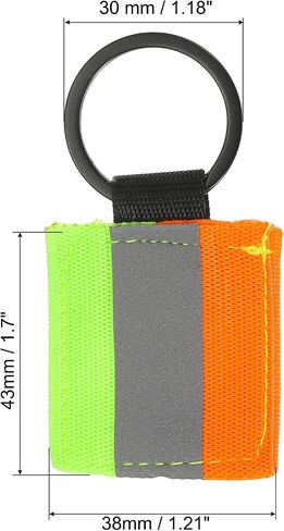 PATIKIL Reflective Keychain Tags, Reflective Zipper Pulls Nylon Keychain High Visibility Reflector Tags in Saudi Arabia