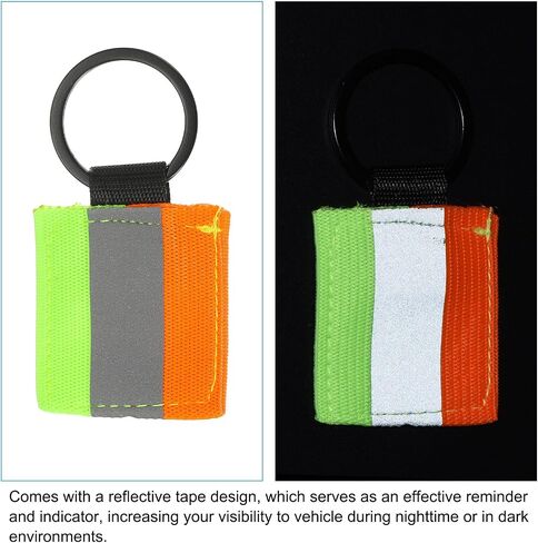 PATIKIL Reflective Keychain Tags, Reflective Zipper Pulls Nylon Keychain High Visibility Reflector Tags in Saudi Arabia