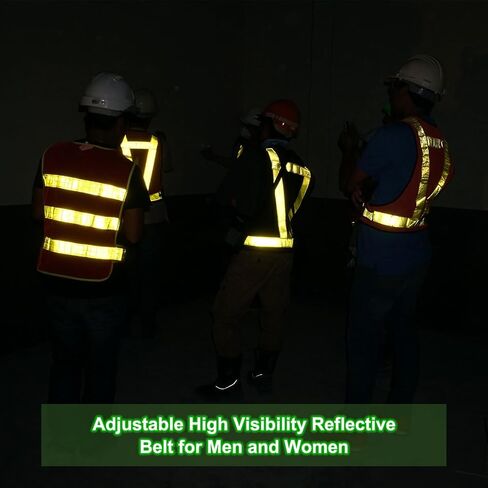حزام السلامة العاكس Patikil ، حزام الأمان HI-VIS قابلة للتعديل حزام توهج عاكس في الهواء الطلق للركض الليلي in Kuwait