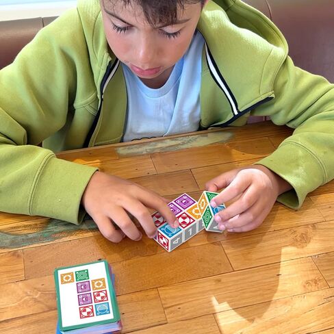 Funwares Match Frenzy: Portable Snap-On Pattern Matching Puzzle Games, Fun Family Mini Board Games for All Ages, Perfect for Travel & Home Play, Road Trip Activities for Kids and Adults, 1-4 Players in Saudi Arabia