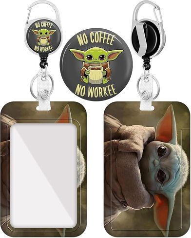 حامل شارة Akkya مع بكرة قابلة للسحب، لطيف مضحك الكرتون أنيمي الجمجمة معرف اسم العلامة العمل شارة كليب الثقيلة العمودي بطاقة حامي غطاء حالة للعمل مكتب ممرضة الطالب المعلم النساء الرجال in Kuwait