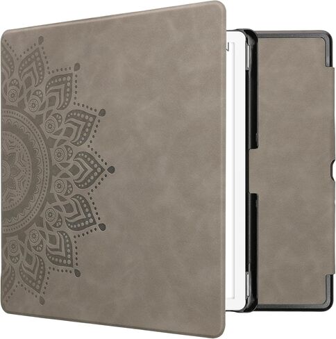 kwmobile Cover Compatible with Amazon Kindle Scribe (2024) Cover - eReader Case - Travel Outline Grey in Saudi Arabia