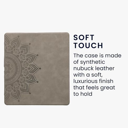 kwmobile Cover Compatible with Amazon Kindle Scribe (2024) Cover - eReader Case - Travel Outline Grey in Saudi Arabia