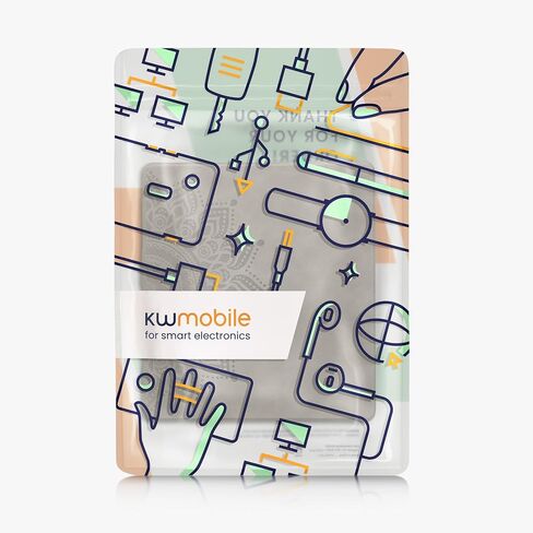 kwmobile Cover Compatible with Amazon Kindle Scribe (2024) Cover - eReader Case - Travel Outline Grey in Saudi Arabia
