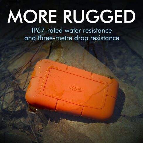 LaCie Rugged Secure 2TB External Hard Drive Portable HDD – USB-C USB 3.0 Drop Shock Dust Rain Resistant Computer Desktop Workstation Laptop Hardware Encryption, 1 Month Adobe CC (STFR2000403) in Saudi Arabia