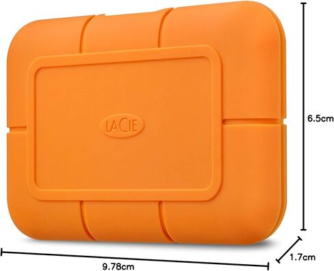 LaCie Rugged Secure 2TB External Hard Drive Portable HDD – USB-C USB 3.0 Drop Shock Dust Rain Resistant Computer Desktop Workstation Laptop Hardware Encryption, 1 Month Adobe CC (STFR2000403) in Saudi Arabia