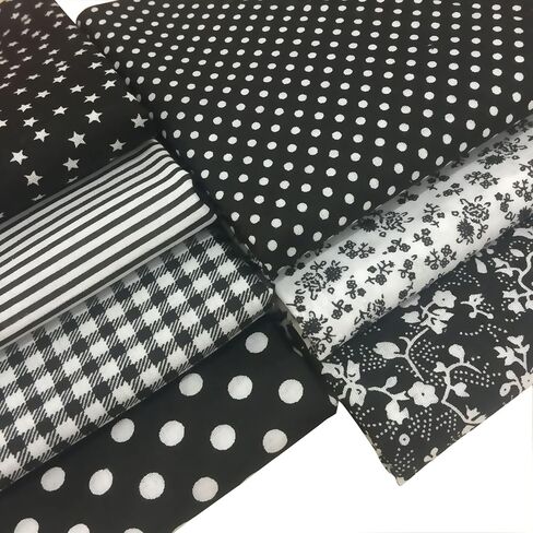 7PCS/lot Coffee Series Floral Cotton Fabric Quilting Patchwork Fabric Fat Quarter Bundles Fabric for Scrapbooking Cloth Sewing DIY Crafts Handmade Bags Pillows 19.7X19.7inches in Kuwait
