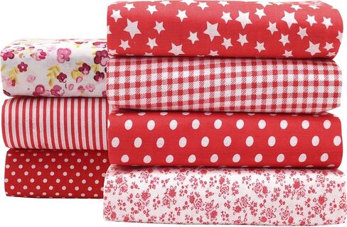 7PCS/lot Coffee Series Floral Cotton Fabric Quilting Patchwork Fabric Fat Quarter Bundles Fabric for Scrapbooking Cloth Sewing DIY Crafts Handmade Bags Pillows 19.7X19.7inches in Kuwait