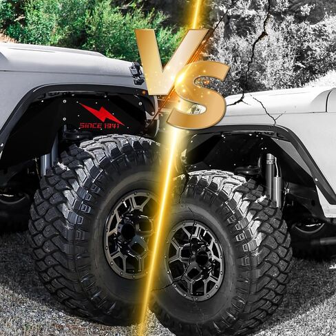 Front & Rear Inner Fender Liners Compatible with 2007-2018 Jeep Wrangler JK & JKU Unlimited Sport Sahara Rubicon, Bolt-on Style Steel Mud Guards Wheel Well Cover Fenders Flares (2/4 Doors) in Saudi Arabia