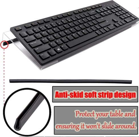 4pcs New Acrylic Tilted Computer Keyboard Stand with Mouse and Keyboard Wrist Rest Pad Computer Keyboard Holder Set for Office Desk,Home,School Supplies (Keyboard Stand) in Saudi Arabia