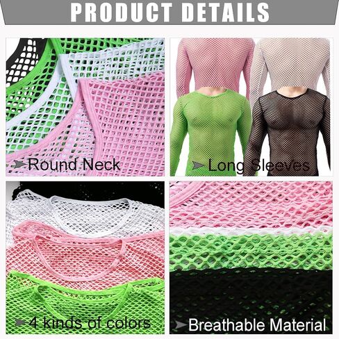 YOOBNG Sexy Men's T-Shirt Mesh Fishnet Sleeveless Undershirt Hollow Out Tank Top in Kuwait