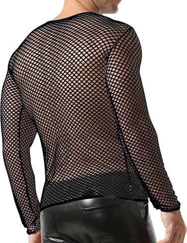 YOOBNG Sexy Men's T-Shirt Mesh Fishnet Sleeveless Undershirt Hollow Out Tank Top in Kuwait