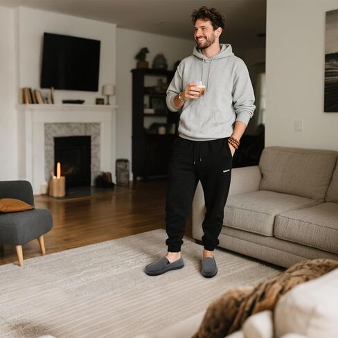 ULTRAIDEAS Men's Carver Slippers Moc Loafer House Shoes Memory Foam in Kuwait