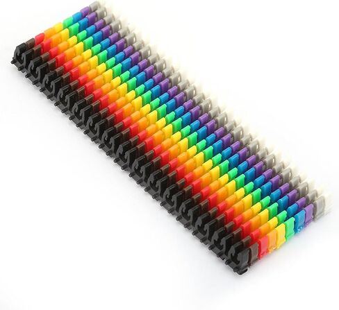 Wire Numbering Marker, Digital Number Tube Wire Number Label Tube Cable Marker Colorful Cable Straps Coded Clip on Plastic, Cord Management (150PCS KCM-1.5MM 1.5) in Saudi Arabia