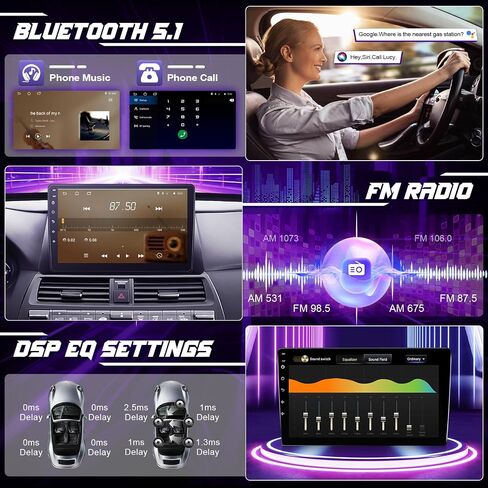 Leadfan Android Car Radio for Honda Accord 8th 2008 2009 2010 2011 2012 2013 with Wireless CarPlay Android Auto, 10.1 Inch Touch Screen Stereo for Accord 8th Bluetooth GPS Navi WiFi FM SWC Rear Camera in Saudi Arabia