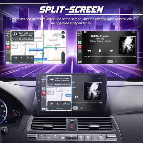 Leadfan Android Car Radio for Honda Accord 8th 2008 2009 2010 2011 2012 2013 with Wireless CarPlay Android Auto, 10.1 Inch Touch Screen Stereo for Accord 8th Bluetooth GPS Navi WiFi FM SWC Rear Camera in Saudi Arabia