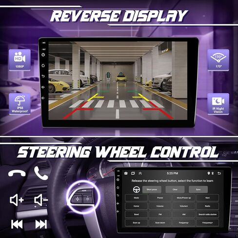 Leadfan Android Car Radio for Honda Accord 8th 2008 2009 2010 2011 2012 2013 with Wireless CarPlay Android Auto, 10.1 Inch Touch Screen Stereo for Accord 8th Bluetooth GPS Navi WiFi FM SWC Rear Camera in Saudi Arabia