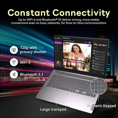 Lenovo Chromebook Premium 15.6" FHD Slim Light Laptop Computer Business & Student, Intel Celeron N4500, 4GB RAM, 192GB Storage (64GB eMMC+ 128GB Card), WiFi 6, Long Battery, Chrome OS HubxcelAccessory in Kuwait