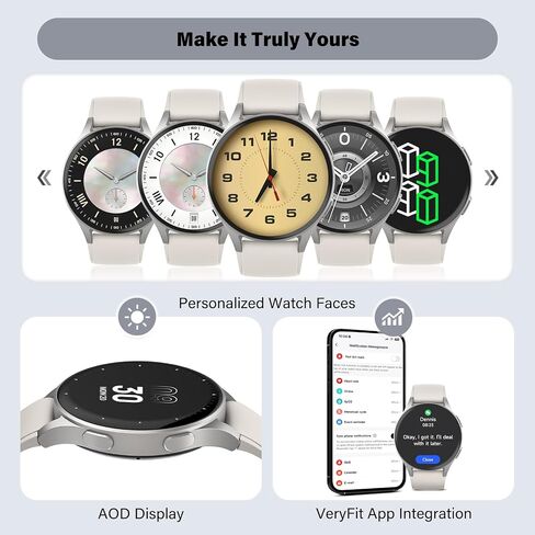 Smart Watch for Women, Built-in Alexa, GPS, HRV, VO2 Max, Blood Oxygen, Sleep & Stress Monitor, BT Calling, Compass, Altimeter, 1.32" AMOLED, Fitness & Women’s Health, Waterproof, iPhone Compatible in Kuwait