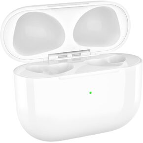 حالة الشحن اللاسلكية متوافقة مع AirPods 3rd Gen ، بديل مع Airpods حالة تشويه الجيل الثالث ، بطارية 660 مللي أمبير في الساعة مع زر مزامنة الاقتران Bluetooth (أبيض)