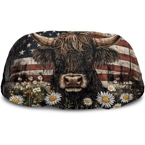 Winch Cover Waterproof Winch Accessories, American Flag Print Vehicle Winch Protection Cover Dust-Proof Winch Protective Cover for Electric Winches 8500-17500 Lbs, Easy to Install in Kuwait