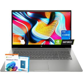 HP Envy 17 Business Laptop, 17.3" FHD IPS Touchscreen, 10-Cores Intel Core i7-1355U, NVIDIA GeForce RTX 3050, 64GB DDR4 RAM, 2TB SSD, Backlit Keyboard, 250GB Portable SSD, Windows 11 Pro