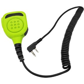 Ham Radio Speaker Microphone Walkie Talkie Shoulder Mic with 3.5 Jack,2 Pin Connector,Compatible with baofeng Retevis Kenwood rt21 rt22 uv-5r tk2170 retc 15 h-777(IP65 Waterproof) (Green)