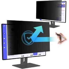 2 Pack [24 Inch 16:9 & 23 Inch 16:9] Computer Privacy Screen Filters for Widescreen Monitors - Anti-Glare - Anti-Scratch Protector- Desktop Privacy Screen Bundle