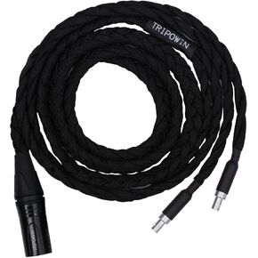 Linsoul Tripowin GranVia Upgraded OFC High Purity Headphone Audio Replacement Cable, HD800 Headphone Connector to 4Pin XLR Balanced Stereo Headphone Cable,for HD800/HD800S/HD820/HD8XX(6.56ft)