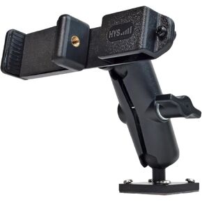 Heavy Duty Drill Base Walkie Talkie Belt Clip&Phone Holder Car Mount Dashboard for Desks, Cars, Great for Wall, Truck, Commercial Vehicles Dash- Secure Drill Base Stand and Holder