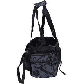 Fishing Bucket Organizer, Oxford Fabric Fishing Bucket Caddy Storage Bag with Adjustable Buckle, Multi Pockets for 5 To 6 Gallon Buckets Fishing Gear Accessories