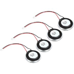 uxcell 4 Pcs 2W 8 Ohm Small Speakers Metal Shell Round Internal Micro Magnet Speaker with 60mm Terminal Wire for Mini Speakers DVD EVD Multimedia Mobile Portable Advertising Machine