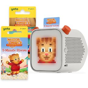 Yoto Player (3rd Gen.) + Daniel Tiger's Neighborhood Bundle – Kids Bluetooth Audio Speaker, All-in-1 Screen-Free Device for Stories Music Podcasts Radio Thermometer Nightlight Ok-to-Wake Clock