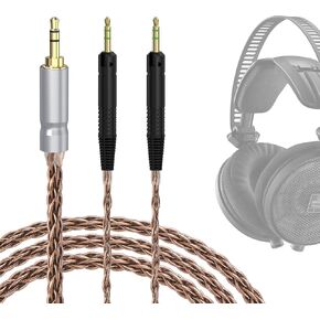Geekria Apollo Copper Upgrade Audio Cable Compatible with ATH ATH-R70X Headphones, 3.5mm to Dual 2.5mm Replacement Headphones Cord for Hi-Resolution Audiophile, HiFi Headset (4.9 ft / 1.5 m)