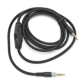 Pissente Headphone Audio Cable, 3.5MM Male to Male Audio Cable with Volume Control, Plug and Play Headphone Cable Replacement Fit for HyperX Cloud Fit for HyperX Cloud Alpha Headphone