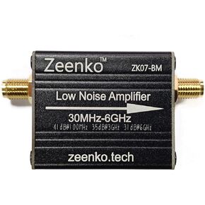 AURSINC ZK07-BM LOND LENA AMPLIFIER LNA ، من 30 م-6 جيجا هرتز ، نطاق عريض ، ضوضاء منخفضة ، مكاسب عالية ، بطارية مدعومة بموجب 300 مللي أمبير في الساعة ، لراديو Tinysa Ultra و RF & Software (SDR) (SDR)