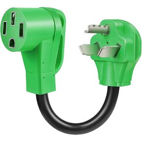 Heavy Duty EV Charger Adapter Cord NEMA 10-30P to 14-50R, Ufixed UL Listed 30 AMP Dryer to 50 AMP Adapter for Tesla Level 2 EV Charging, Not for RV