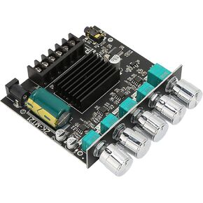 Digital Power Amplifier Module, 50W 50W 100W 2.1 Channel Subwoofer Sound Power Amplifier Board, DC 12 to 24V, BT5.0 and AUX Inputs, DIY Speakers AMP Board