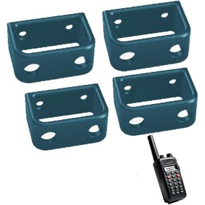Universal Radio Hanger Holder Mount, for Wall mounting Baofeng Midland Kenwood Motorola Talkabout Cobra CB Handheld Walkie-Talkies, Radio Hobby Essential, Ham Radio, Made in Texas, 4 Pack
