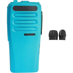 Blue 16 Channel Replacement Housing Case for CP200D Radio with Buttons Channel PTT Button Stickers