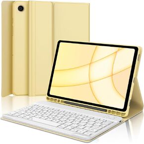 Galaxy Tab A9 Plus Case Keyboard, Detachable Wireless Bluetooth Keyboard, A9 Plus Tablet Case with S Pen Holder, Auto Sleep/Wake Up, Galaxy Tab A9 Plus/A9+ 5G 11 inch 2023 (SM-X210/X216/X218) Yellow