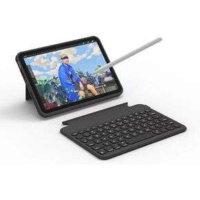 for iPad Mini 7 (A17 Pro) Case 2024, iPad Mini 6th Generation Keyboard Case, Magnetic Detachable, Folio Full Protection Shockproof Case, 7 Colors Backlit, Type-C Rechargeable Keyboard, Black