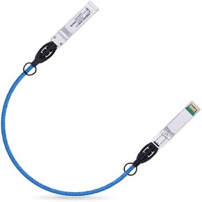 Colored 10G SFP+ Twinax Cable, Direct Attach Copper(DAC) Passive Cable, 0.42m (1.37ft) in Blue, for Cisco SFP-H10GB-CU0.4M, Meraki, Ubiquiti, Mikrotik, Intel, Fortinet, Netgear, D-Link, Supermicro